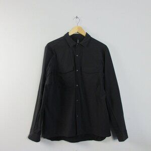 Lululemon Men's Double Pocket LS Long Sleeve Overshirt S Black Shirt Vented 272